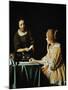 Lady With Her Maidservant Holding a Letter, 1666-Johannes Vermeer-Mounted Giclee Print