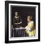 Lady with Her Maidservant Holding a Letter-Jan Vermeer-Framed Premium Giclee Print