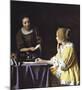 Lady with Her Maidservant Holding a Letter-Jan Vermeer-Mounted Premium Giclee Print