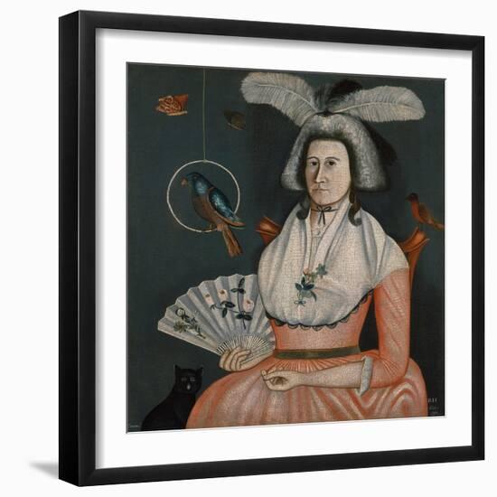 Lady with Her Pets , 1790-American School-Framed Giclee Print