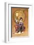 Lady with Lamp-null-Framed Premium Giclee Print