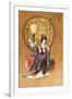 Lady with Lamp-null-Framed Premium Giclee Print