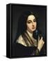 Lady with Mask-Antonio Zona-Framed Stretched Canvas