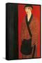 Lady with Muff-Ubaldo Oppi-Framed Stretched Canvas