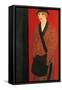 Lady with Muff-Ubaldo Oppi-Framed Stretched Canvas