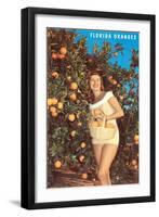 Lady with Oranges, Florida-null-Framed Art Print
