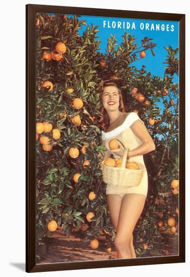 Lady with Oranges, Florida-null-Framed Art Print