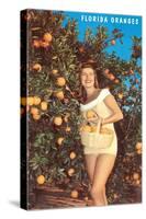 Lady with Oranges, Florida-null-Stretched Canvas