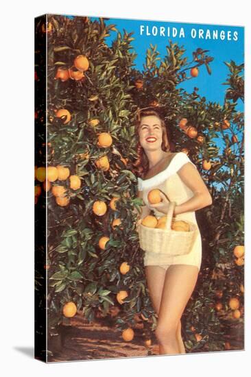 Lady with Oranges, Florida-null-Stretched Canvas