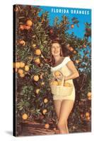 Lady with Oranges, Florida-null-Stretched Canvas