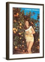 Lady with Oranges, Florida-null-Framed Art Print