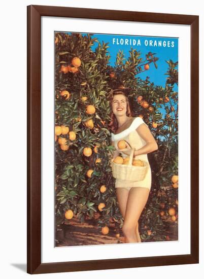 Lady with Oranges, Florida-null-Framed Art Print