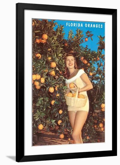Lady with Oranges, Florida-null-Framed Art Print