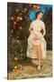 Lady with Oranges, Florida-null-Stretched Canvas