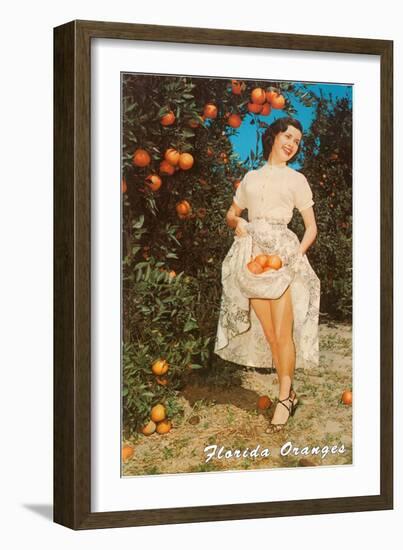 Lady with Oranges, Florida-null-Framed Art Print