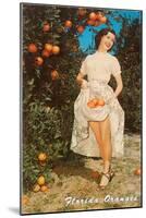 Lady with Oranges, Florida-null-Mounted Art Print
