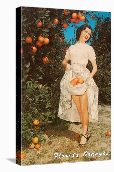 Lady with Oranges, Florida-null-Stretched Canvas