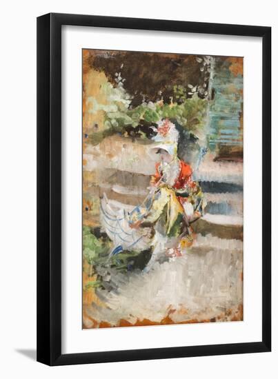 Lady with parasol, 1876 circa-Giovanni Boldini-Framed Giclee Print