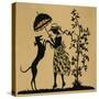 Lady with Parasol and Dog in a Garden-null-Stretched Canvas