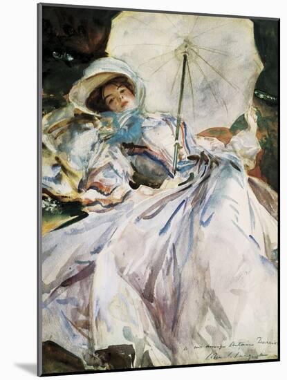 Lady with Parasol-John Singer Sargent-Mounted Art Print