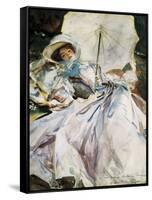 Lady with Parasol-John Singer Sargent-Framed Stretched Canvas