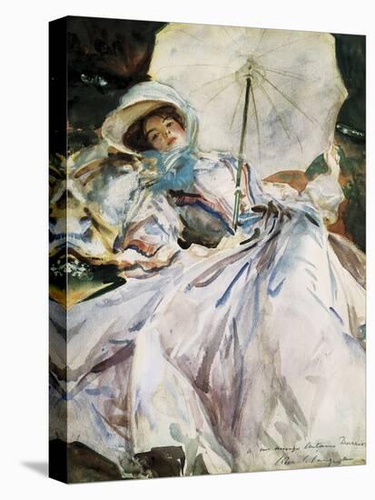 Lady with Parasol-John Singer Sargent-Stretched Canvas