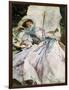 Lady with Parasol-John Singer Sargent-Framed Art Print