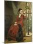 Lady with Parrot and Dog, C. 1880-Carl Constantin Steffeck-Mounted Giclee Print