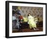 Lady with Parrots, Ca 1869-Giuseppe De Nittis-Framed Giclee Print