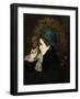 Lady with Peacock Fan, 1882-Charles C. Burleigh-Framed Giclee Print