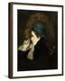 Lady with Peacock Fan, 1882-Charles C. Burleigh-Framed Giclee Print