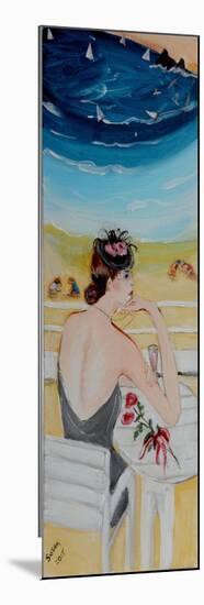 Lady with Pink Champagne, 2015-Susan Adams-Mounted Giclee Print