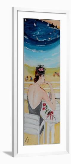 Lady with Pink Champagne, 2015-Susan Adams-Framed Giclee Print