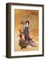 Lady with Plum Flowers-null-Framed Premium Giclee Print