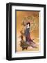 Lady with Plum Flowers-null-Framed Premium Giclee Print