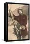 Lady with Skis-null-Framed Stretched Canvas