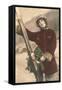 Lady with Skis-null-Framed Stretched Canvas