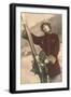 Lady with Skis-null-Framed Art Print