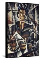 Lady with the Guitar-Liubov Sergeevna Popova-Framed Stretched Canvas