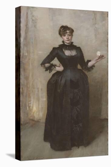 Lady with the Rose (Charlotte Louise Burckhardt), 1882-John Singer Sargent-Stretched Canvas