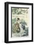 Lady with Tiger-null-Framed Premium Giclee Print