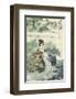 Lady with Tiger-null-Framed Premium Giclee Print