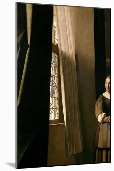 Lady Writing a Letter with Her Maid, c.1670-Johannes Vermeer-Mounted Giclee Print