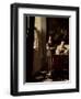 Lady Writing a Letter with Her Maid, circa 1670-Johannes Vermeer-Framed Giclee Print