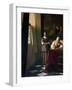 Lady Writing a Letter with Her Maid-Johannes Vermeer-Framed Giclee Print