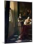 Lady Writing a Letter with Her Maid-Johannes Vermeer-Mounted Giclee Print