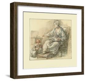 Lady Writing-Francois Guérin-Framed Collectable Print