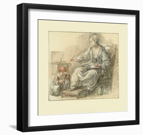 Lady Writing-Francois Guérin-Framed Collectable Print