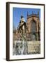 Lady Wulfrun Statue and St Peters Church, Wolverhampton, West Midlands-Peter Thompson-Framed Photographic Print