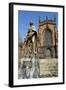 Lady Wulfrun Statue and St Peters Church, Wolverhampton, West Midlands-Peter Thompson-Framed Photographic Print